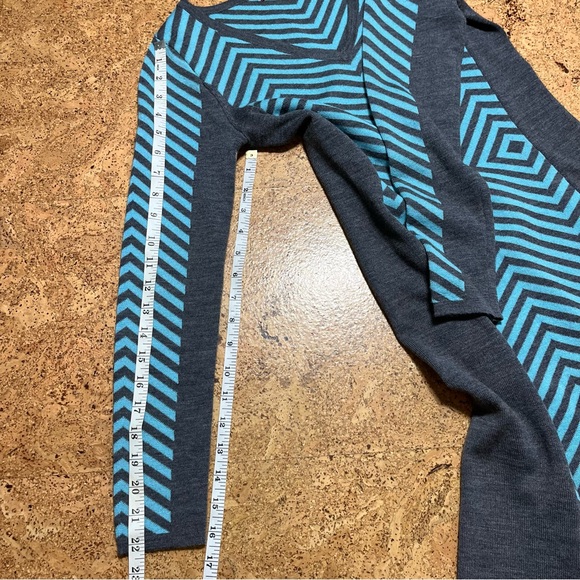 Krimson Klover Merino Wool Sweater Dress In Gray & Blue Sz XS - Picture 11 of 11